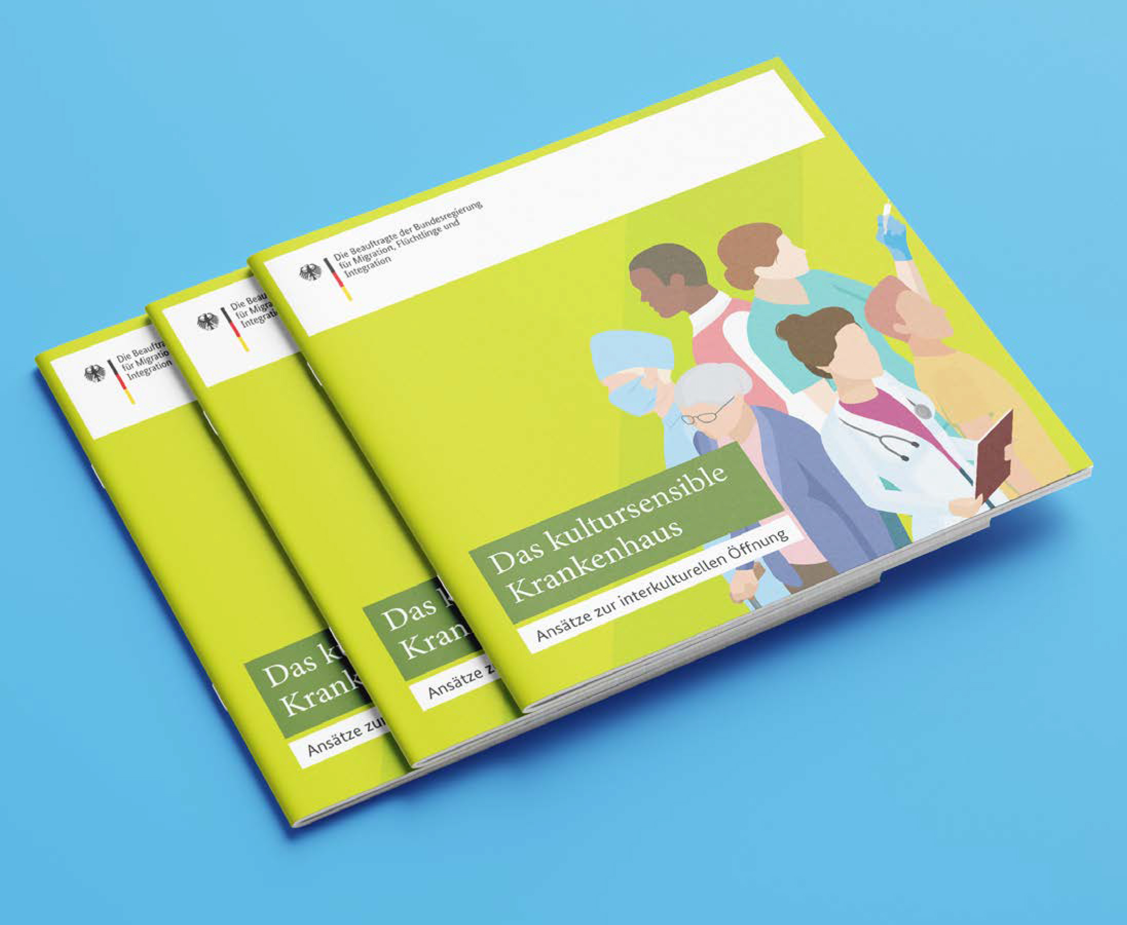 Broschüre „Das kultursensible Krankenhaus“ mit grünem Cover